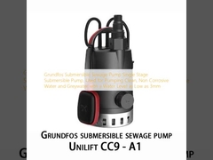Grundfos Submersible Sewage Pump Single Stage Submersible Pump, Used for Pumping Clean, Non Corrosive Water and Greywater with a Water Level as Low as 3mm