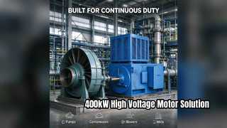 Marathon 400kW High Voltage Motor IC611 Air Cooled Solution